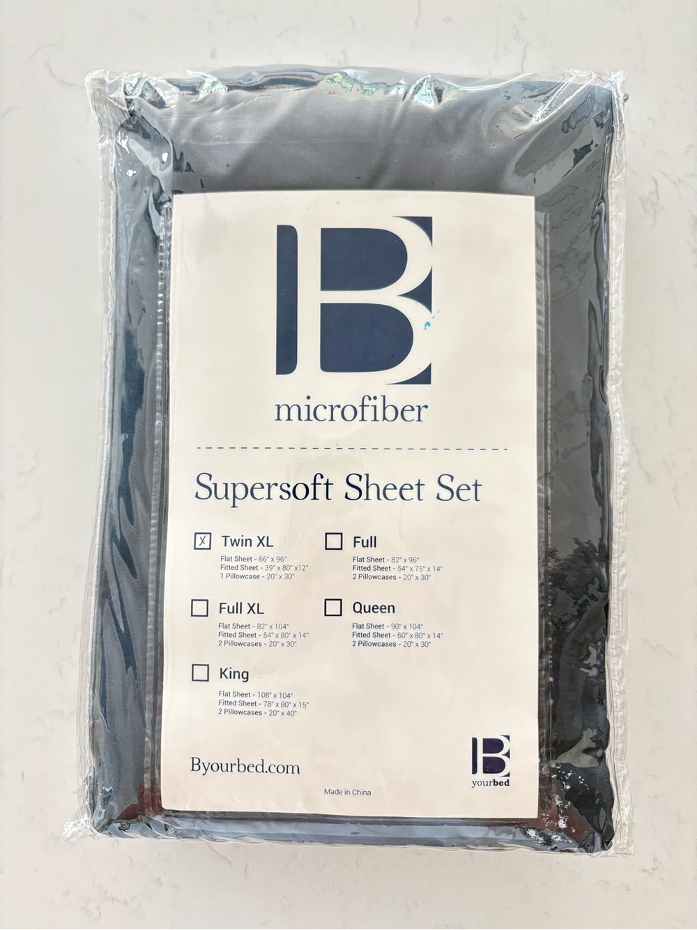 Byourbed Supersoft Microfiber Sheet Set - Charcoal Gray (Twin XL)